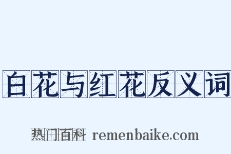 白花与红花反义词是什么意思的图片